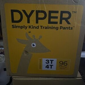Unopened box of dyper 3T 4T simply kind training pants